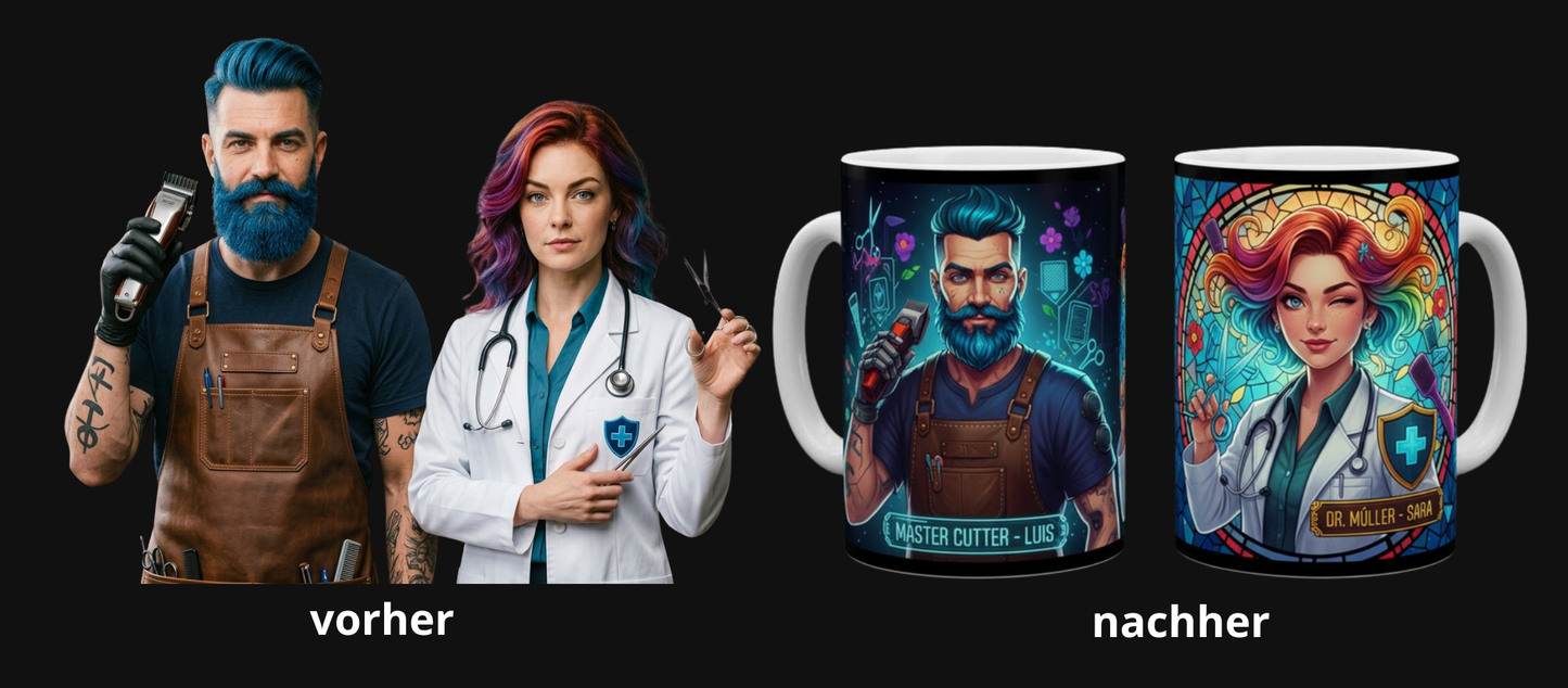 BEISPIEL PERSONALISIERTE TASSE - INDIVIDUELLES DESIGN 11oz